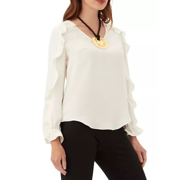 💕TRINA TURK💕 Owl Top ~ White Medium M NWT - Picture 3 of 12